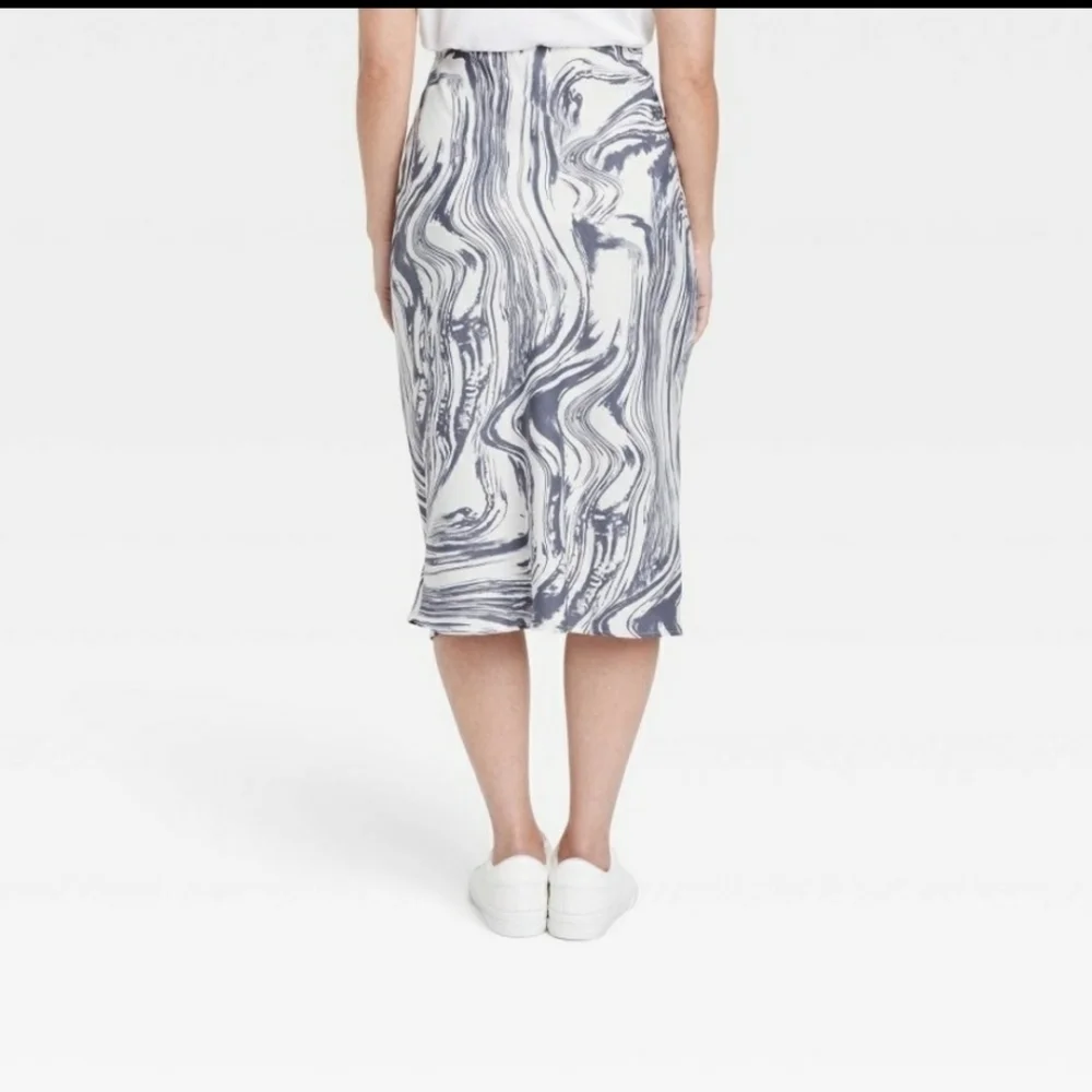 Women's Runched Satin Midi Slip Skirt - A New Day - Picture 2 of 9